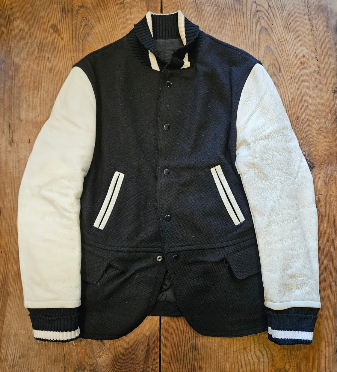 바시티 레더  자켓 상품이미지1