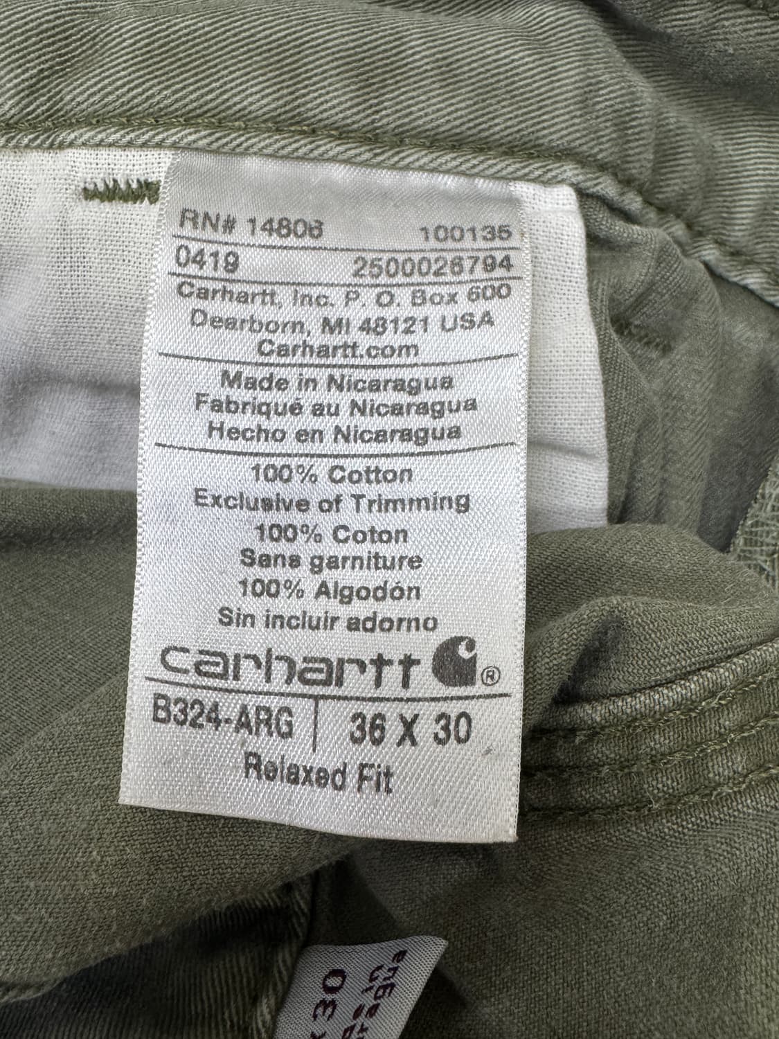 칼하트 싱글니 arg컬러 36사이즈 상품이미지7