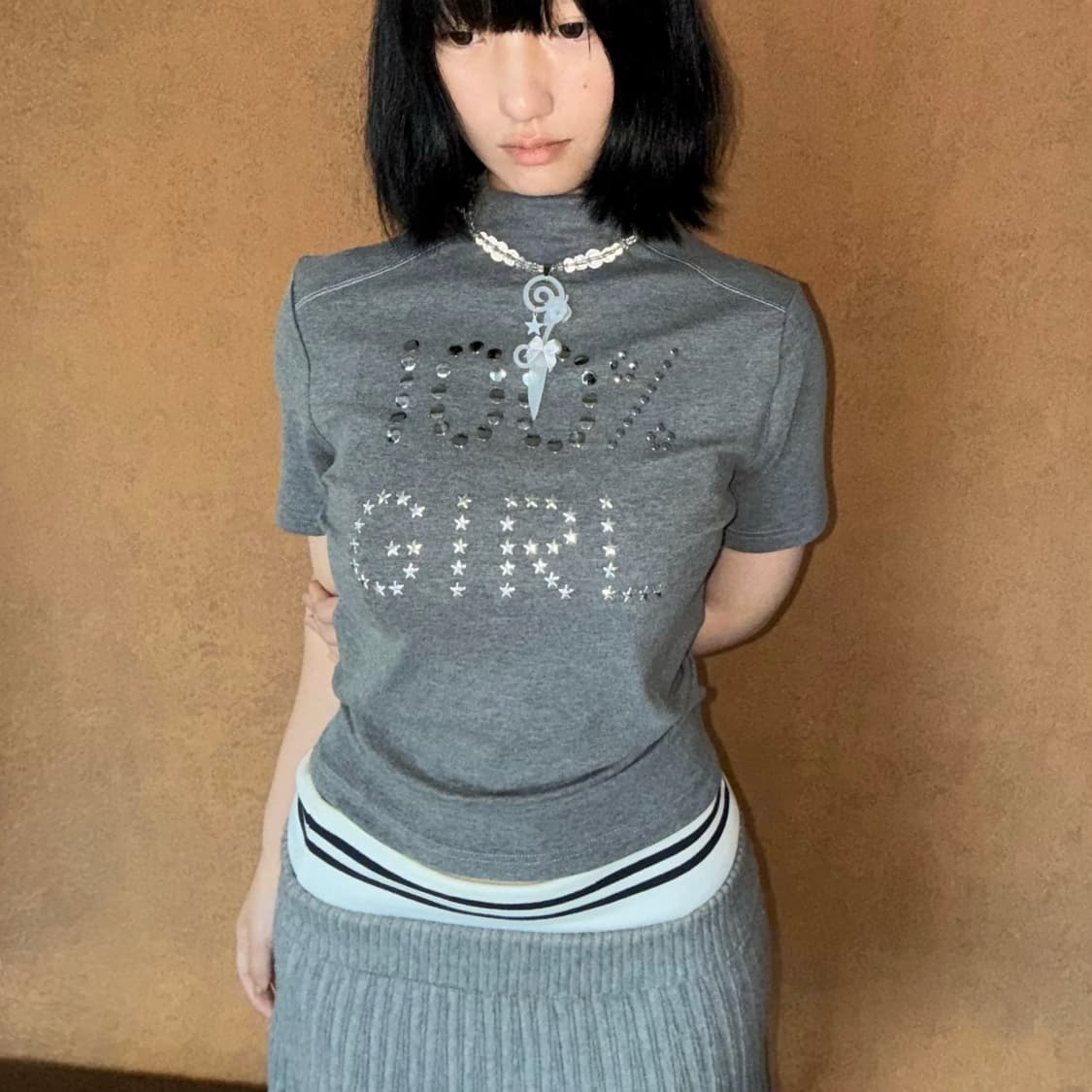 take a break 반목 스터드 반팔티 상품이미지2