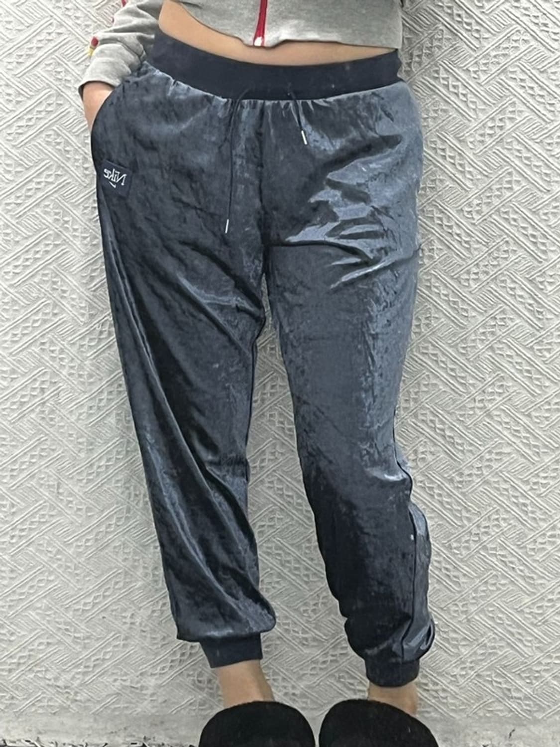 나이키 벨벳 패치로고 조거 트랙팬츠 S C06514 상품이미지1