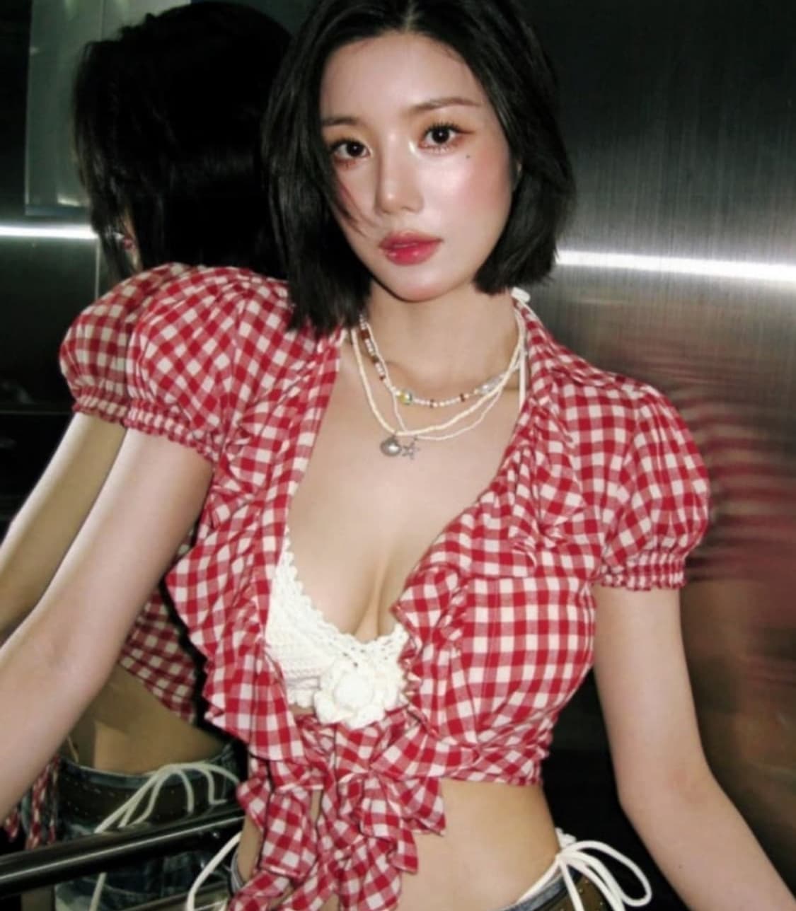 Sculptor cottage blouse red 상품이미지2