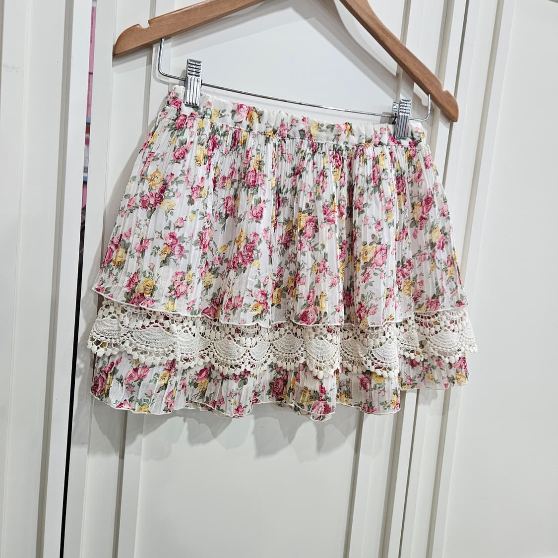 Ank Rouge (앙크루즈) 플라워 쉬폰 레이스 스커트 상품이미지2