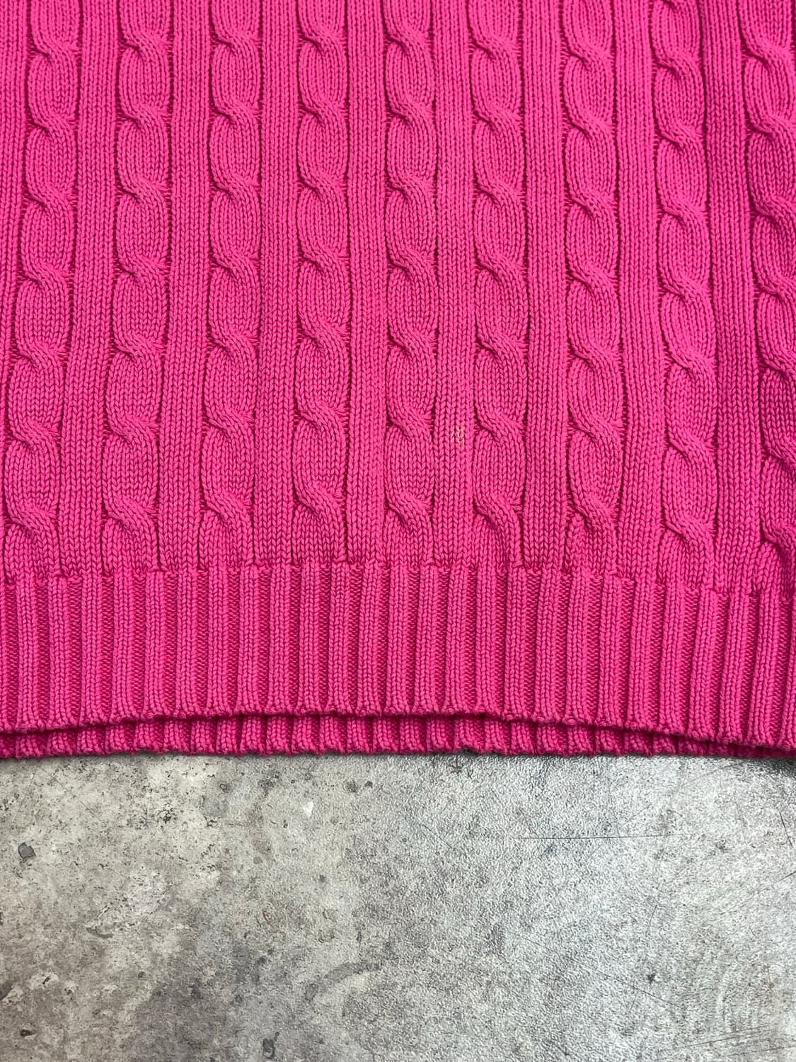 폴로 랄프로렌 꽈배기 브이넥 니트 핑크 L #csz2294 상품이미지7