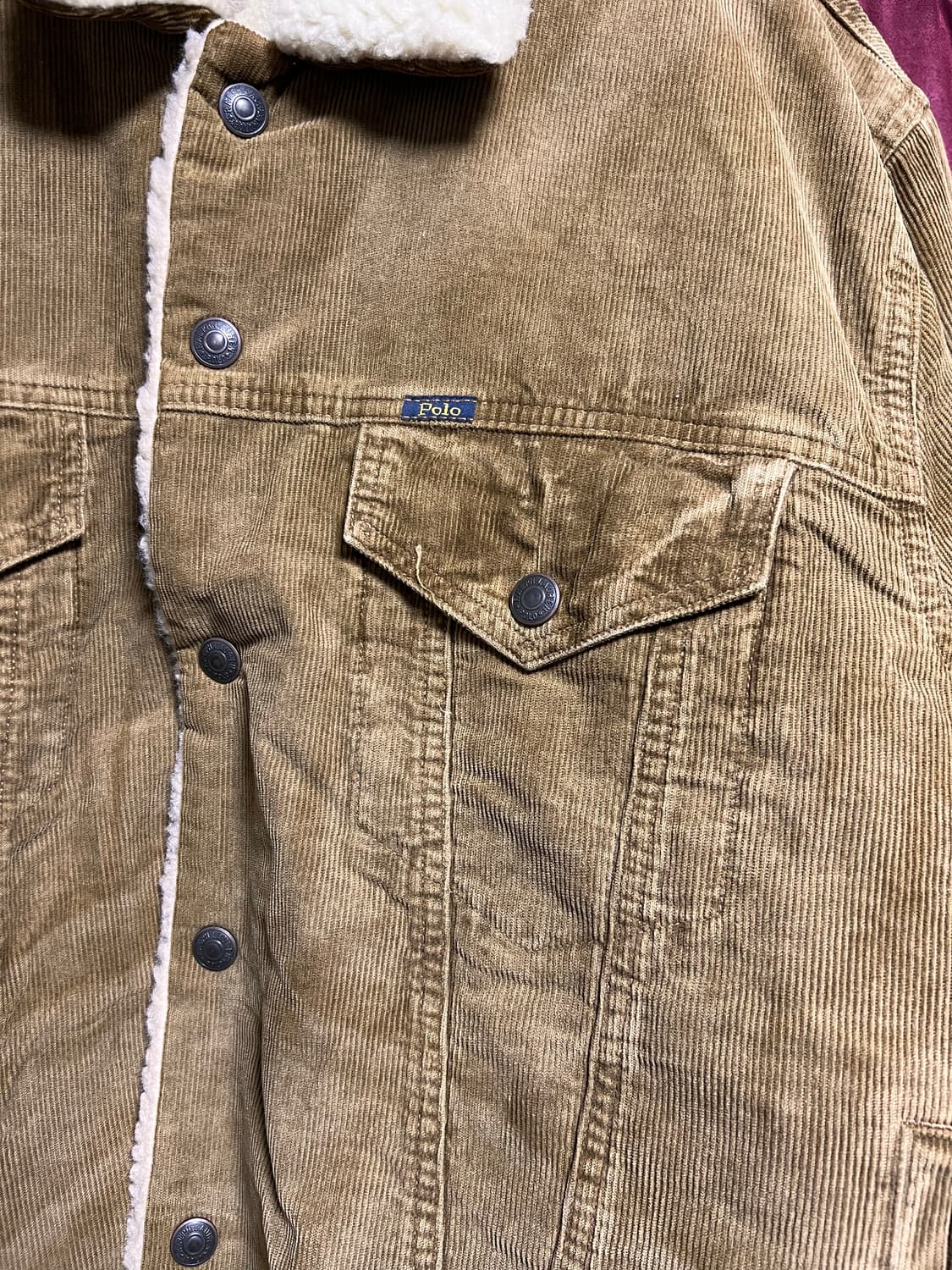 폴로 랄프로렌 코듀로이 플리스 트러커 자켓 (크리스탈 실제 착용 모델) 상품이미지8