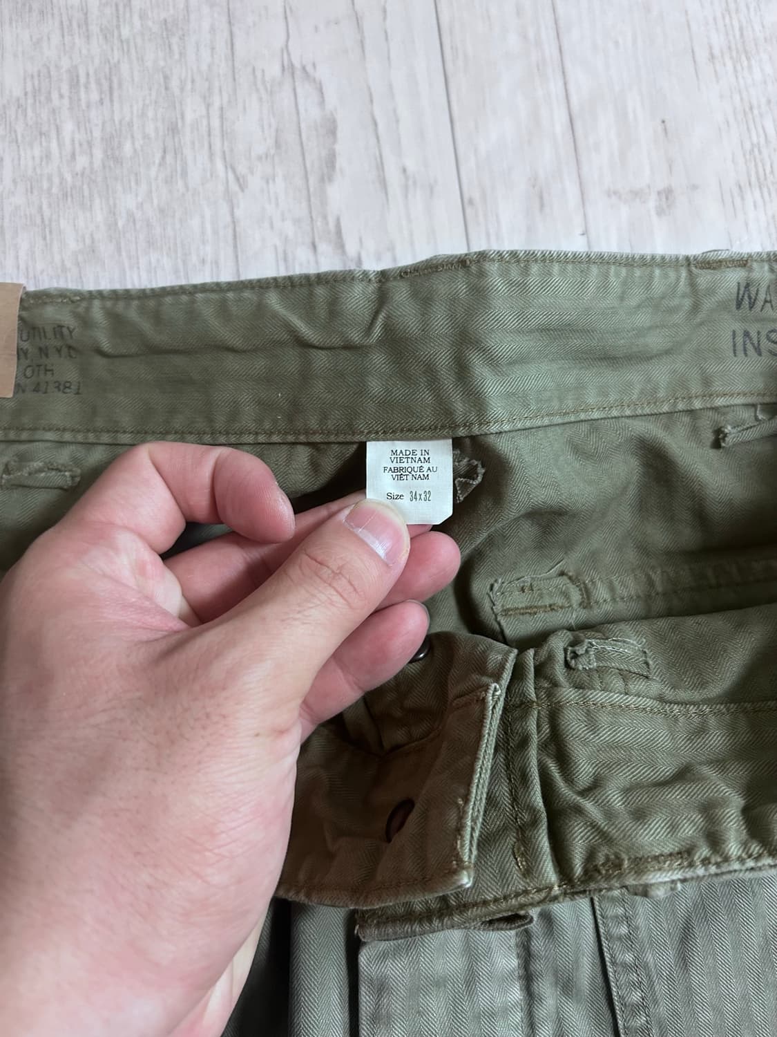 RRL 해링본 퍼티그 팬츠 34x32 새상품 상품이미지3