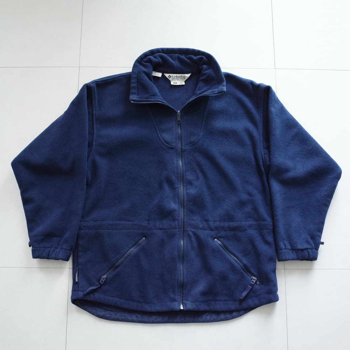 90s 컬럼비아 딥네이비 플리스 집업 재킷 상품이미지1