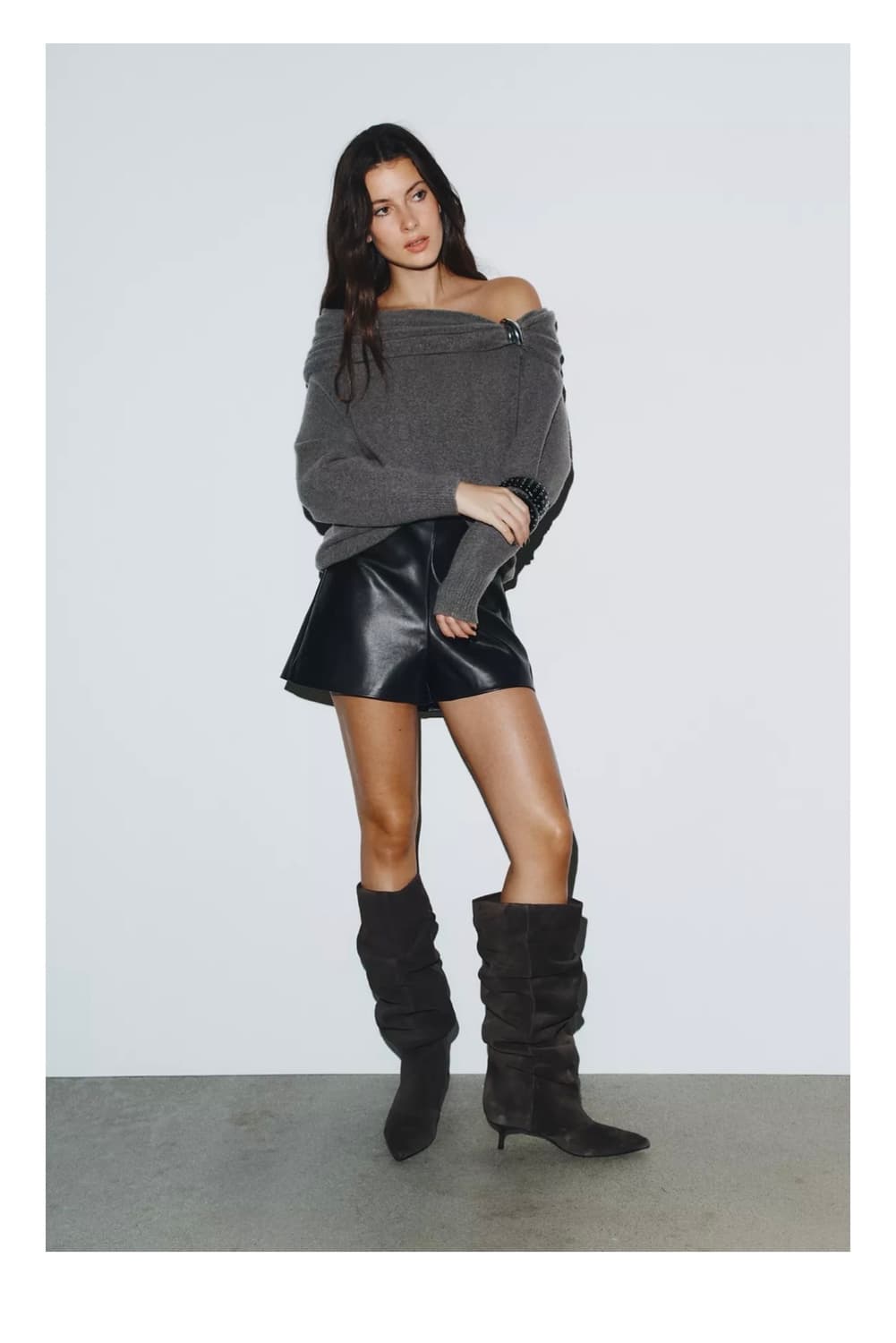 자라 오프숄더 니트 스웨터 m 상품이미지2