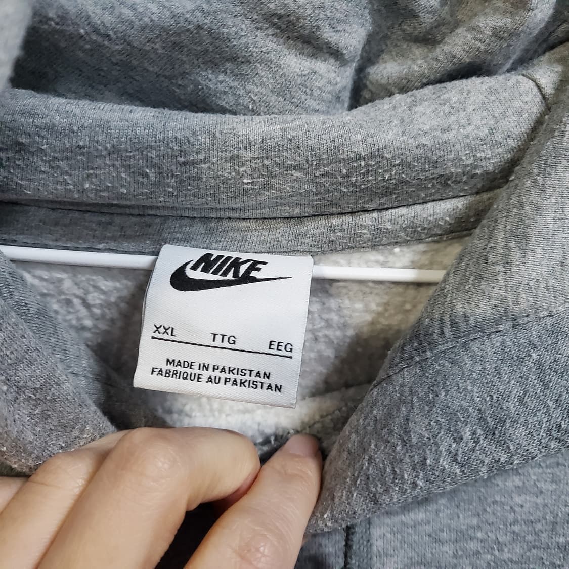 나이키 기모 에어포스 후드티 그레이  상품이미지5