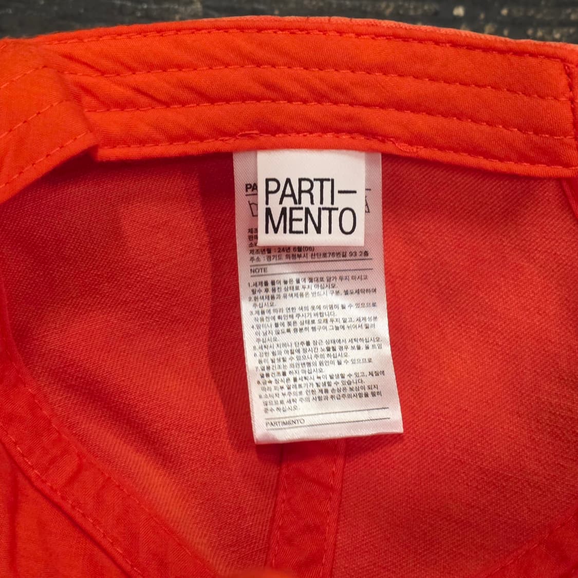 PARTIMENTO 오렌지 볼캡 상품이미지5