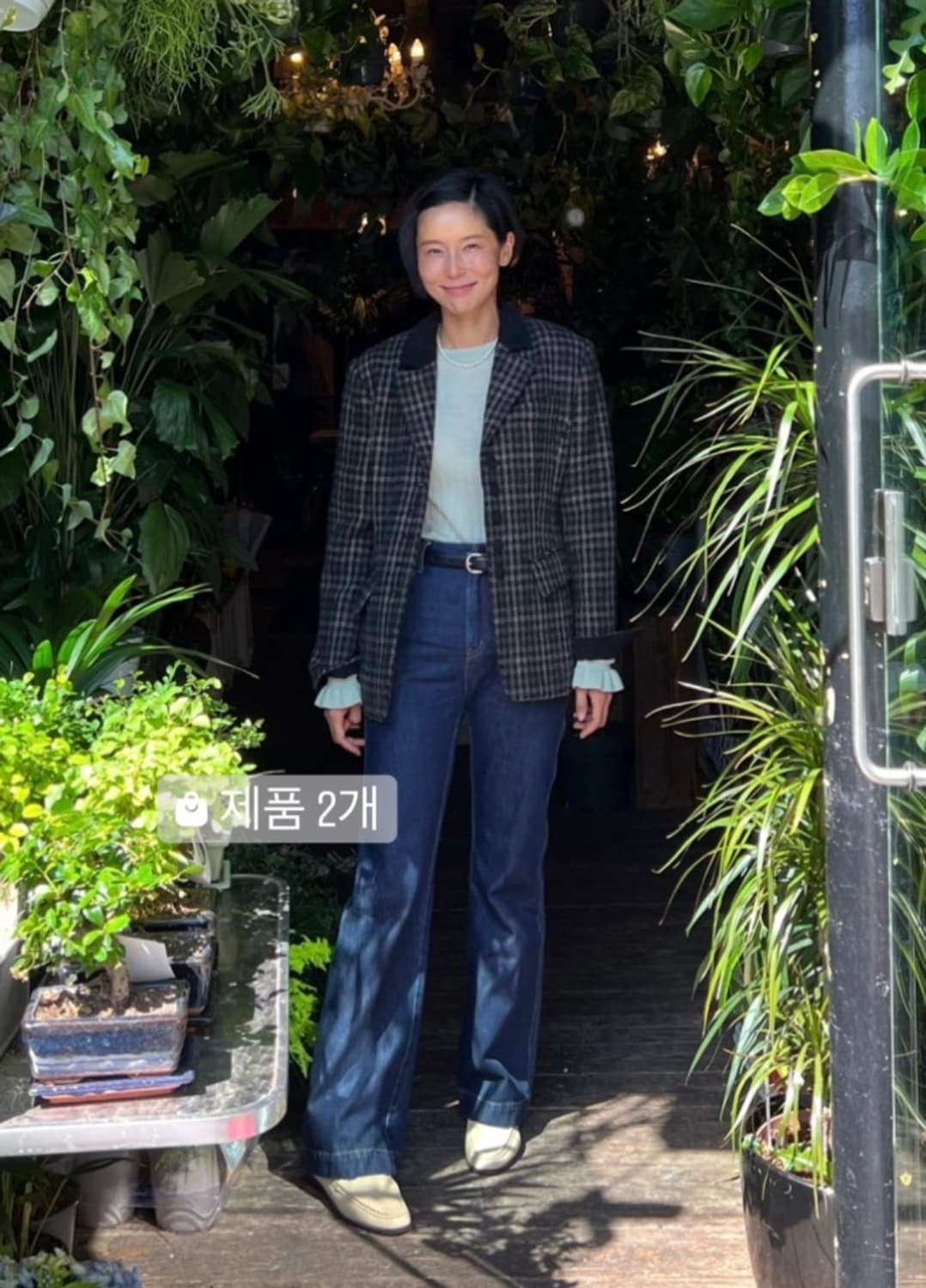 앤유 체크 울자켓  상품이미지1