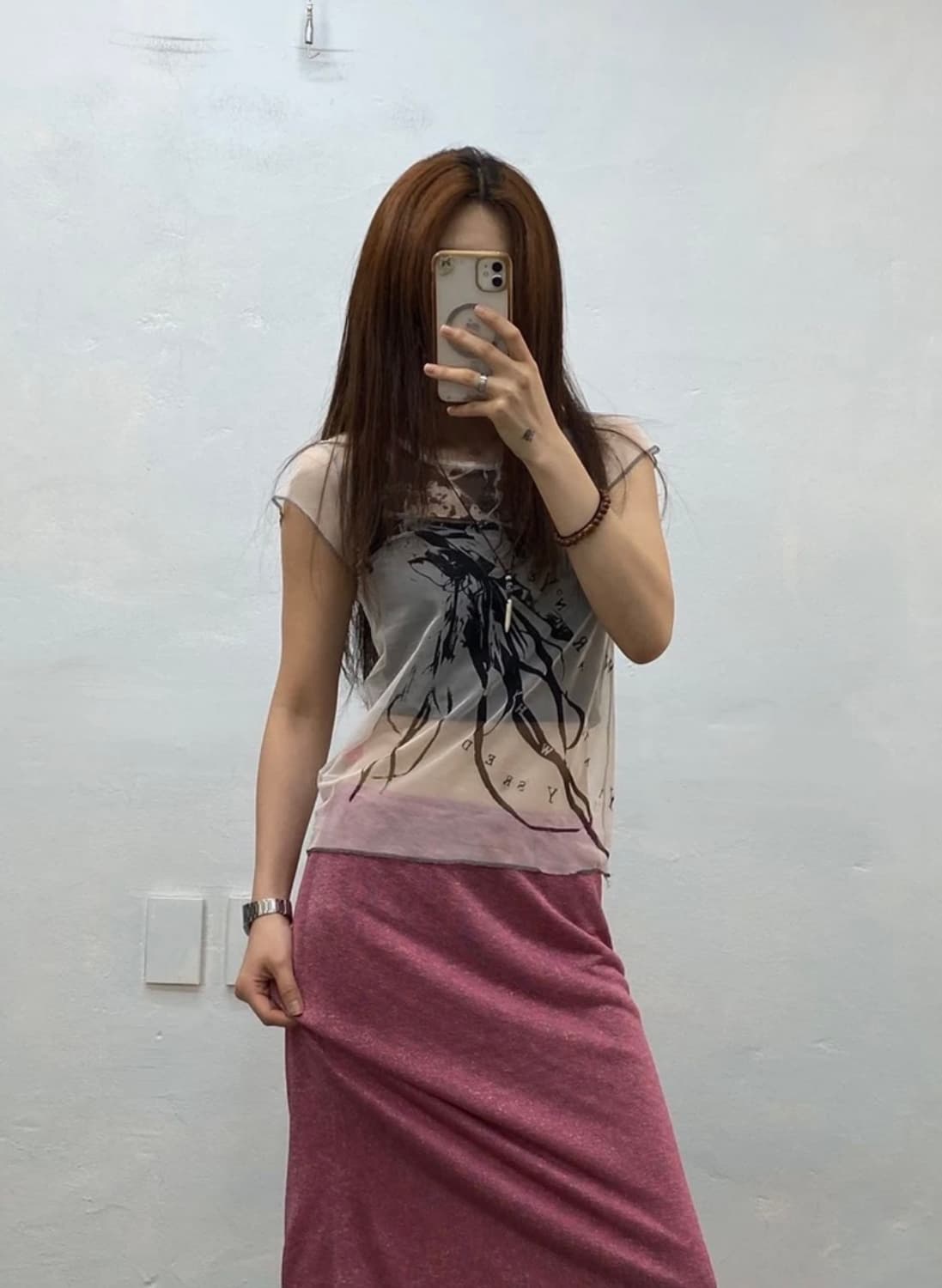 [2710]Yohji Yamamoto sheer mesh top 상품이미지2