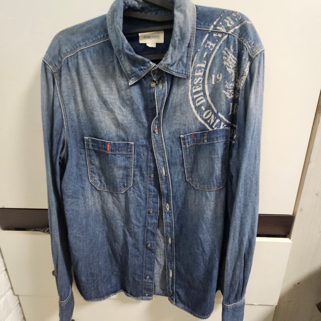 DIESEL 키즈 긴팔 데님 셔츠 상품이미지1