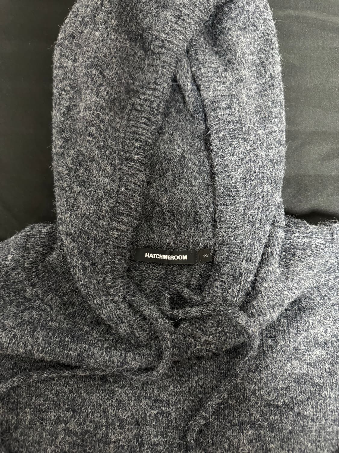 해칭룸 베이직 니트 후드 차콜 (2) 상품이미지2