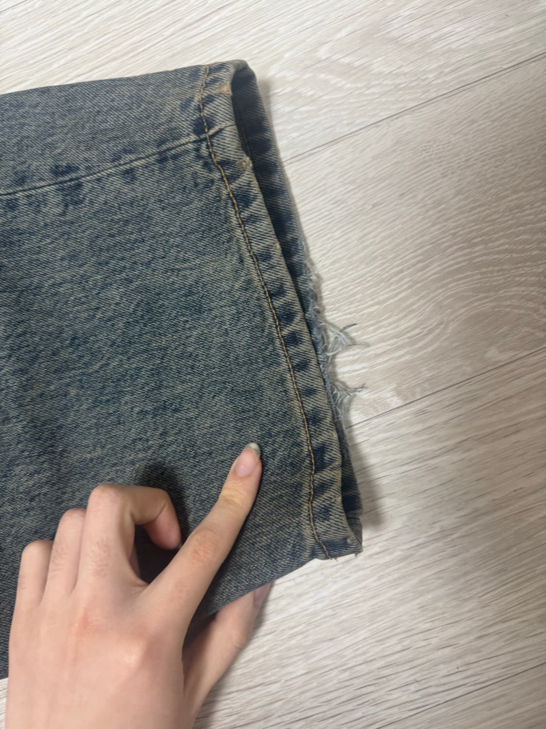 해칭룸 커브드진 빈티지블루4사이즈 상품이미지6