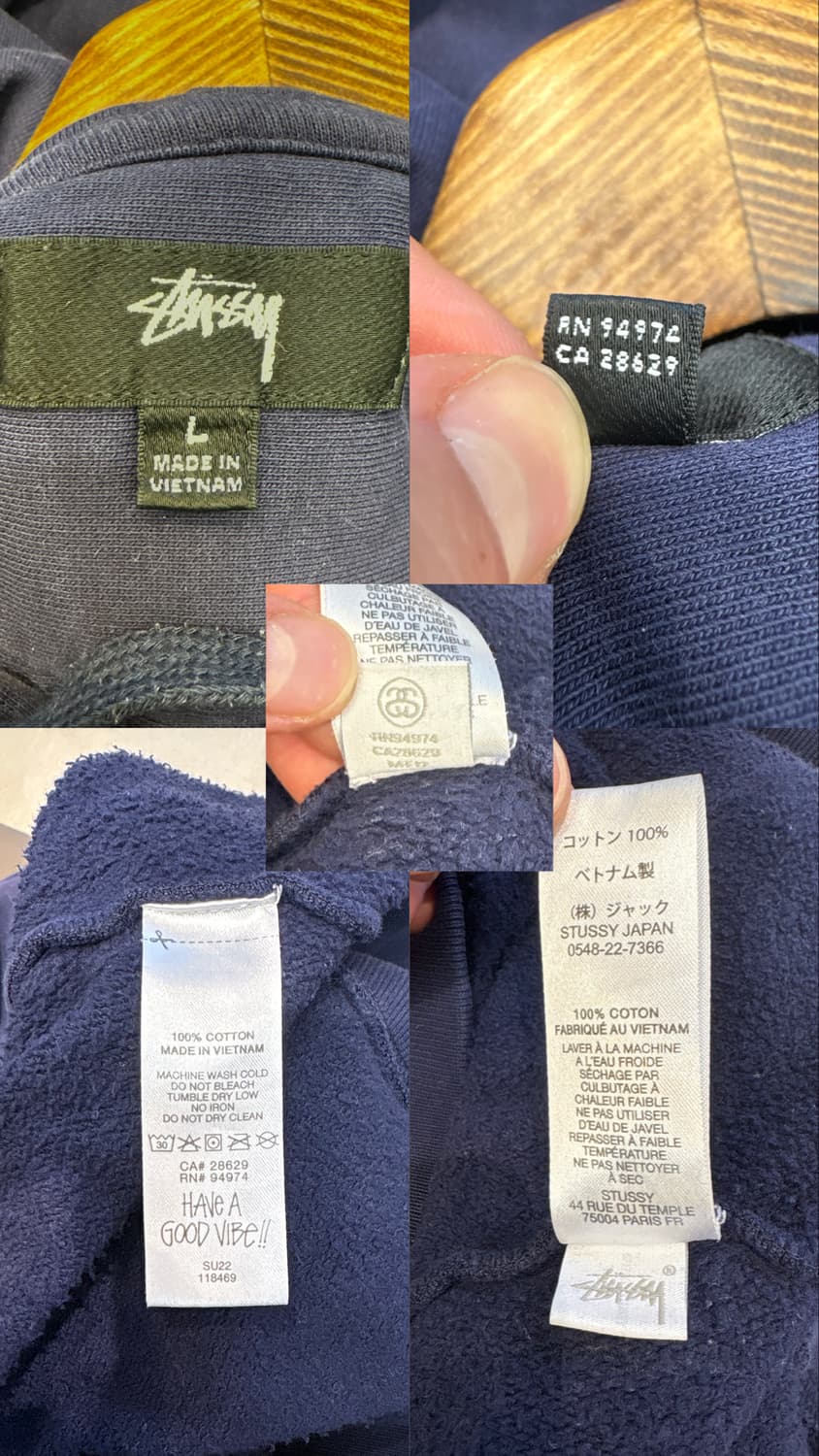 스투시 베이직 로고 자수 후드티 상품이미지10