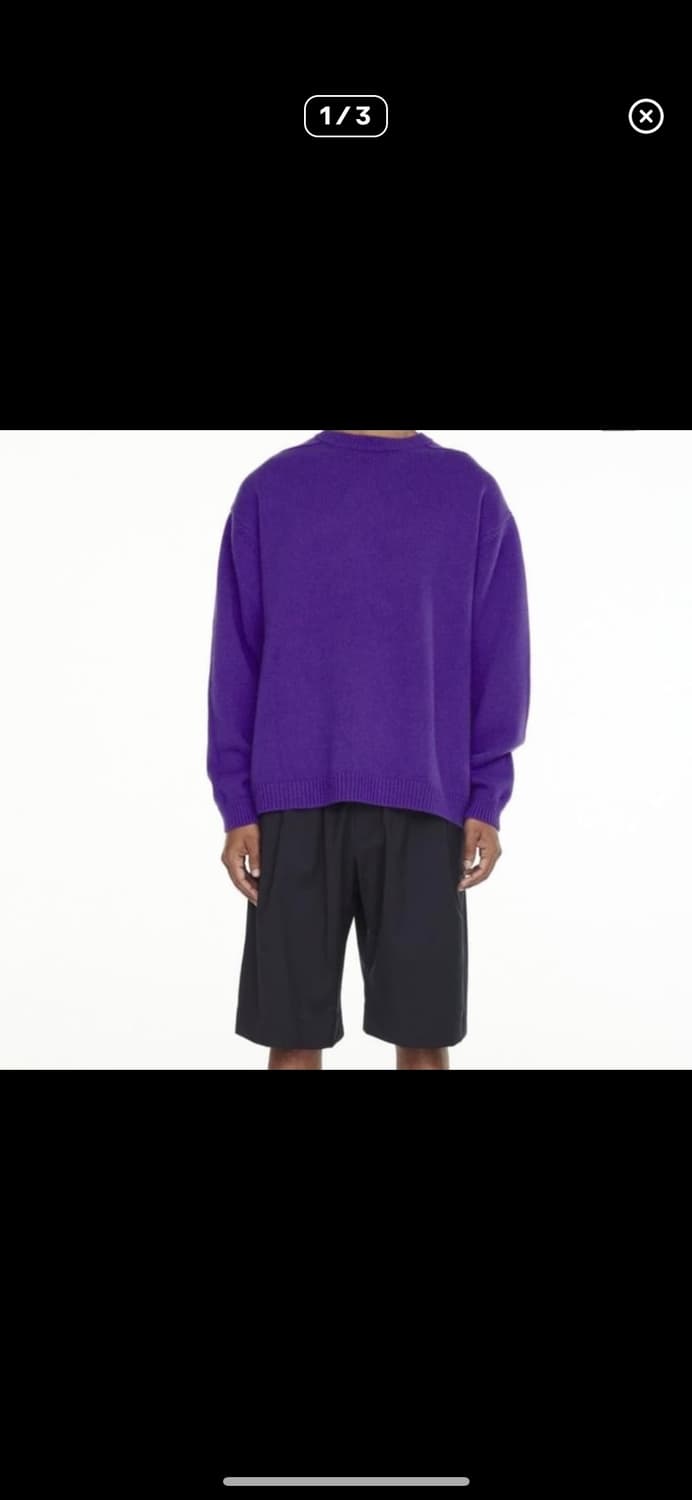 스튜디오니콜슨 헤밀니트 퍼플 M 한시간 급처 상품이미지1