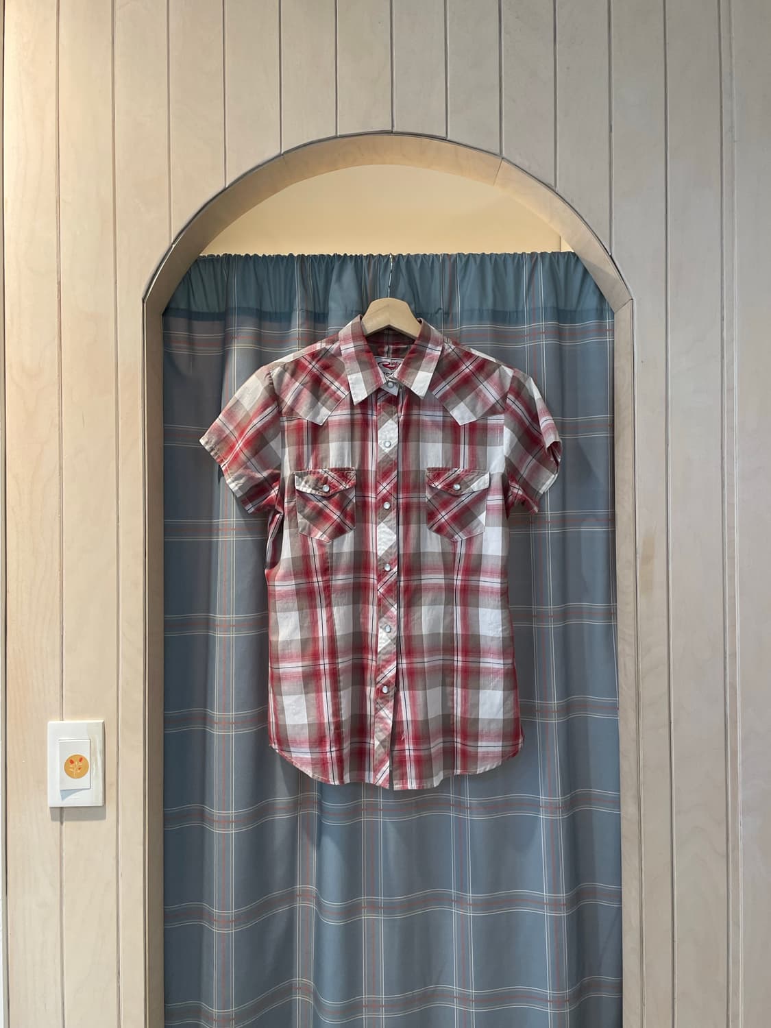 일본빈티지 체크웨스턴셔츠 상품이미지1