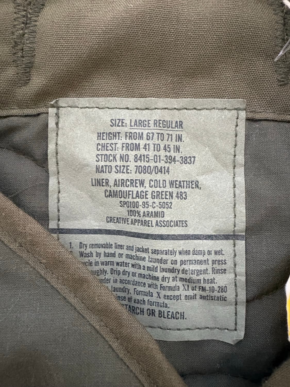 90's Liner,Aircrew Coldweather camofulag 상품이미지4