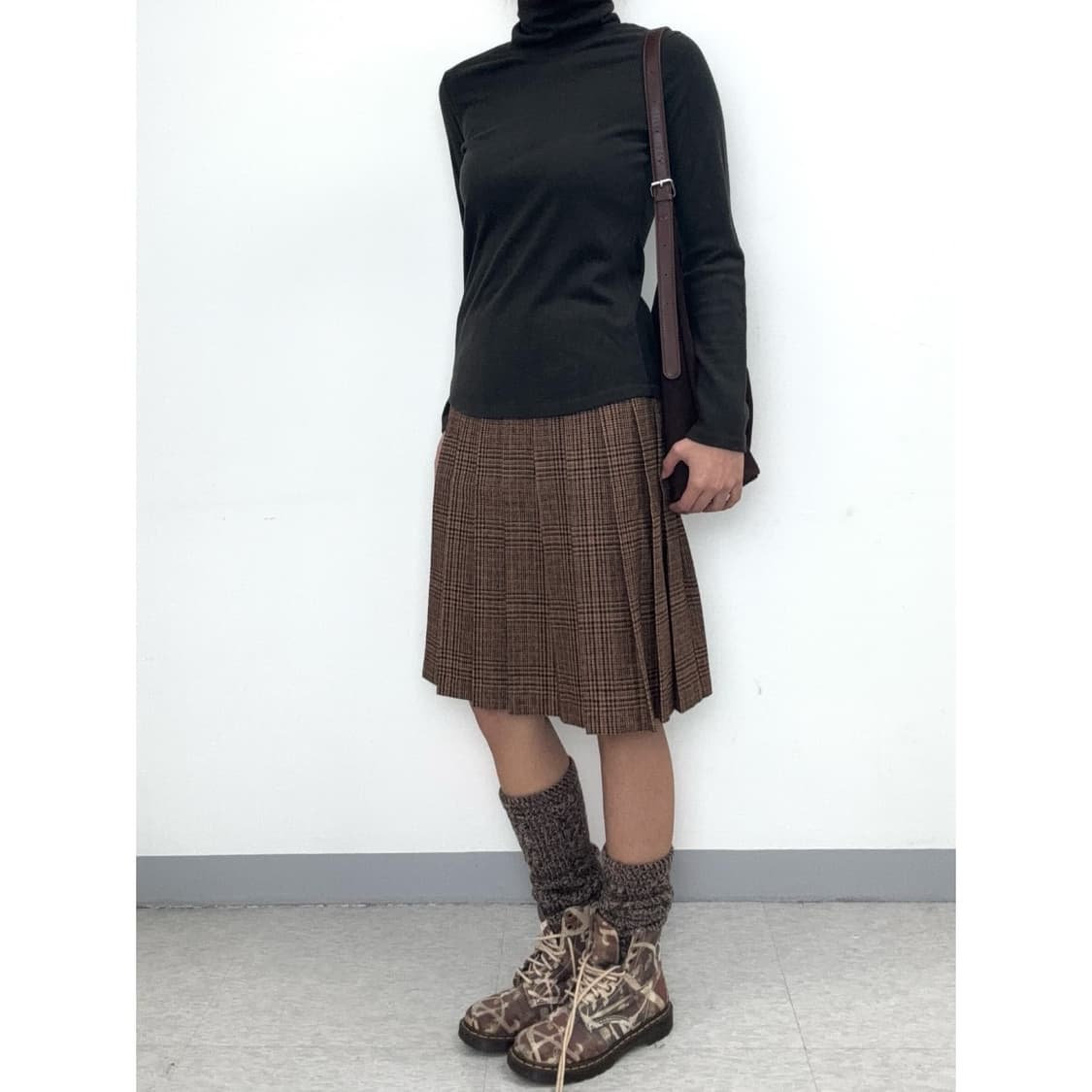 빈티지 브라운 레이어드 이너 롱슬리브 상품이미지2