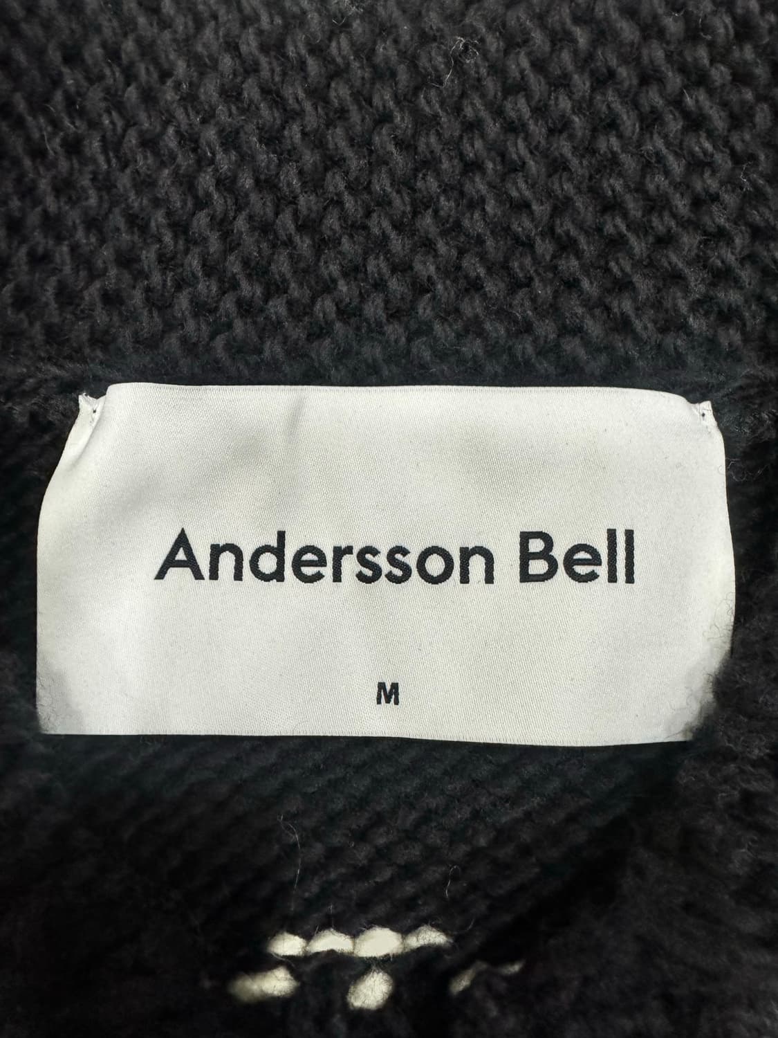 [M] 앤더슨벨 코위찬 블랙 니트 집업 판매 상품이미지4