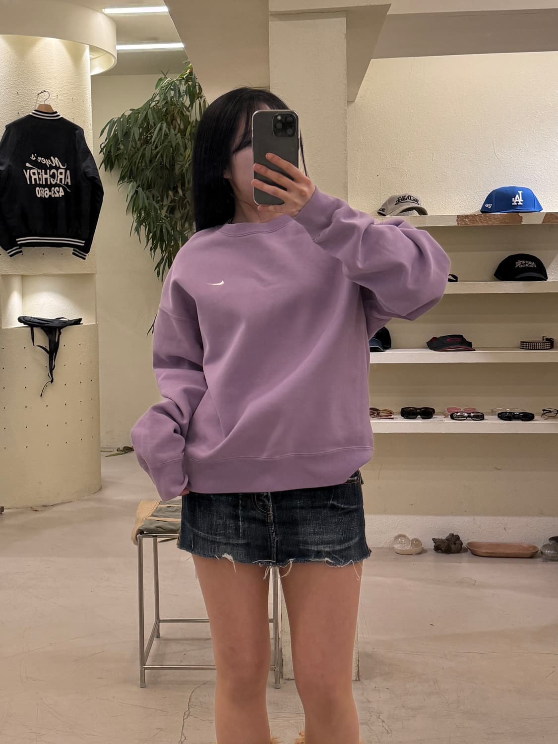 나이키 랩 NRG 솔로 스우시 맨투맨 바이올렛 U330 상품이미지1