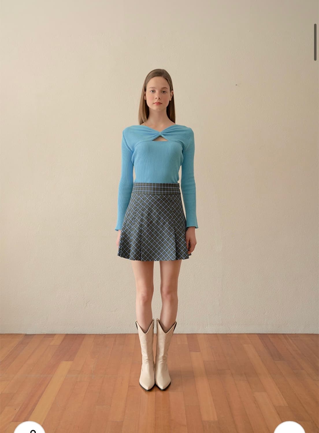 마가린핑거스 체크 스커트 m 상품이미지3