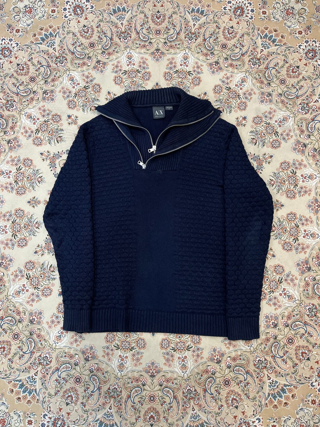 알마니 익스체인지 더블 지퍼 하이넥 니트 상품이미지1