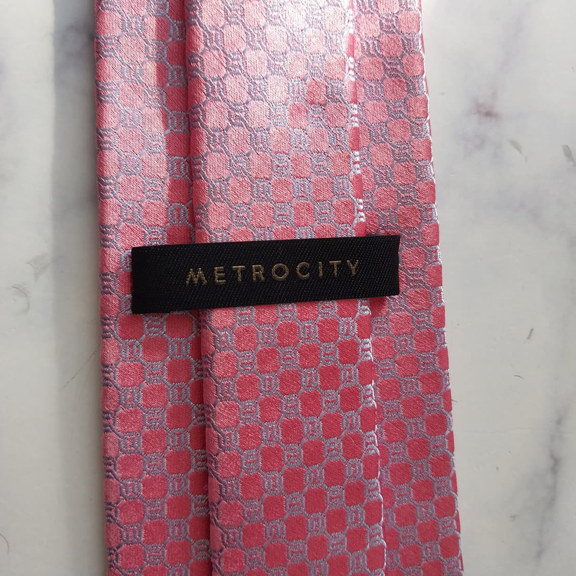 메트로시티 실크 핑크 자카드 넥타이 8.5cm A+등급 K1991 상품이미지9