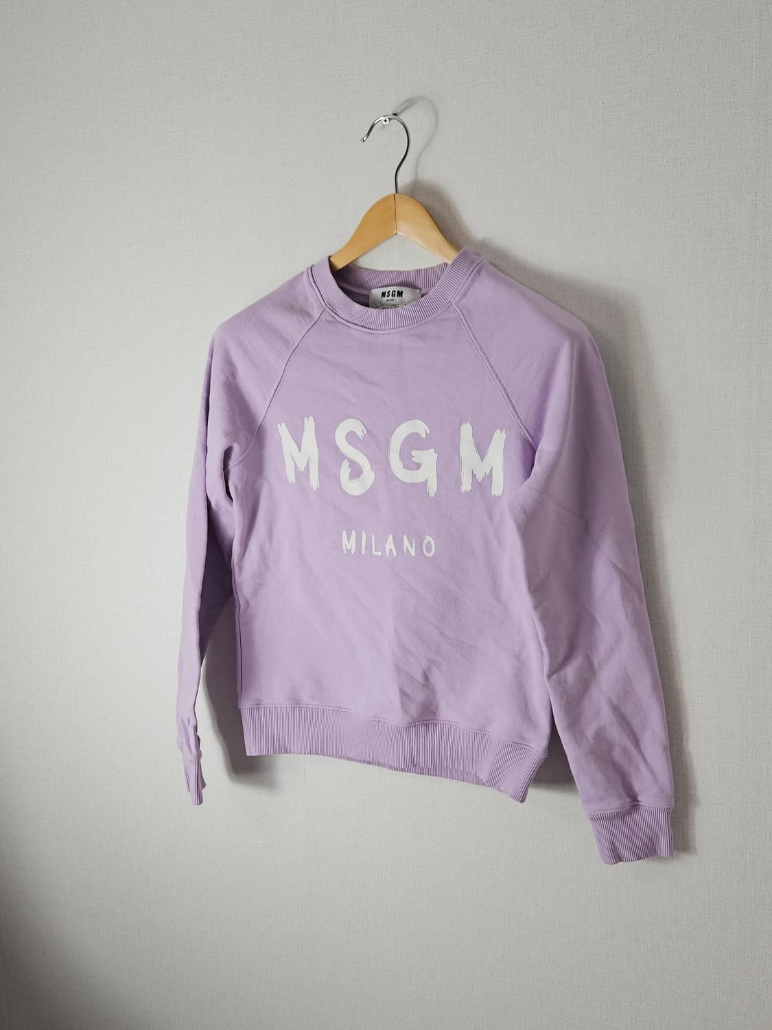 엠에스지엠 MSGM 밀라노 맨투맨 테리 브러쉬드 로고 XS 정품 상품이미지2