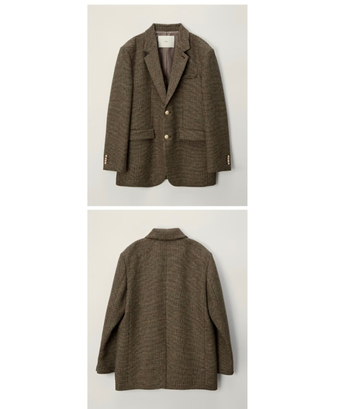 25FW 던스트 유니섹스 클래식 2버튼 울 블레이저 재킷 상품이미지3