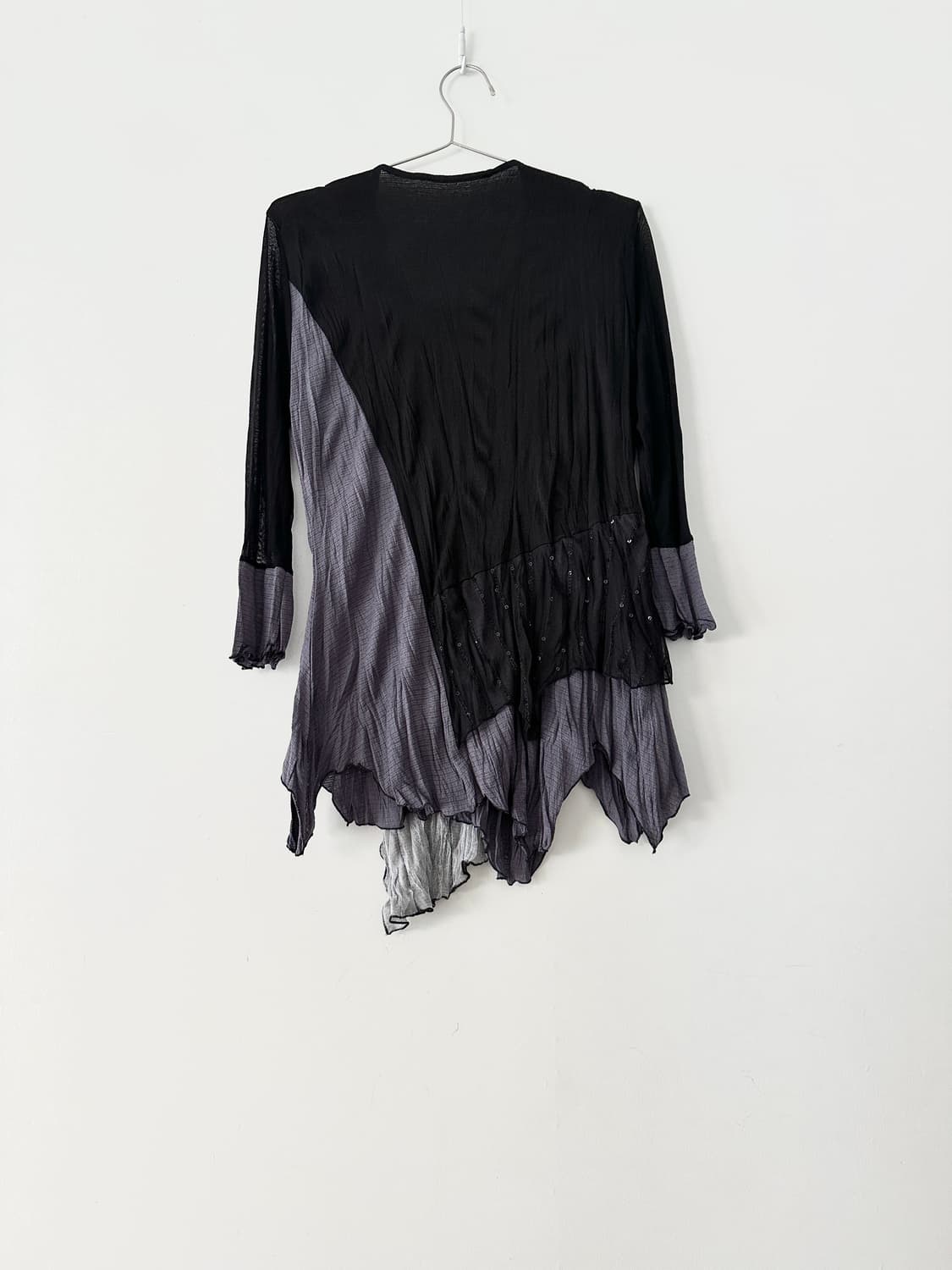 Beads rose top / black & grey & silver 상품이미지3