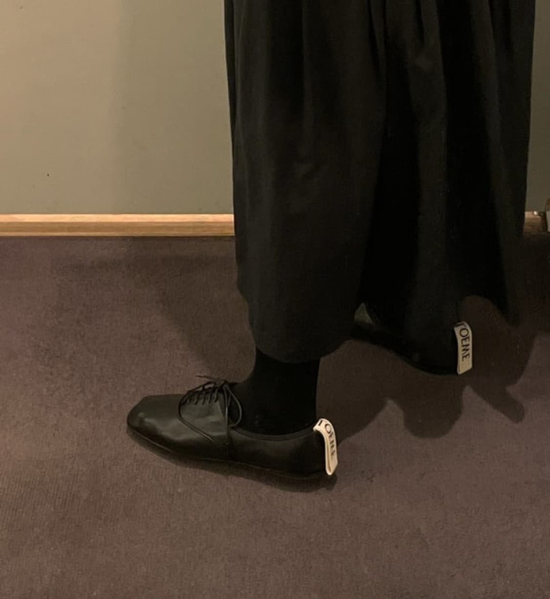 로에베 블랙 레더 더비슈즈 37(240) 상품이미지1