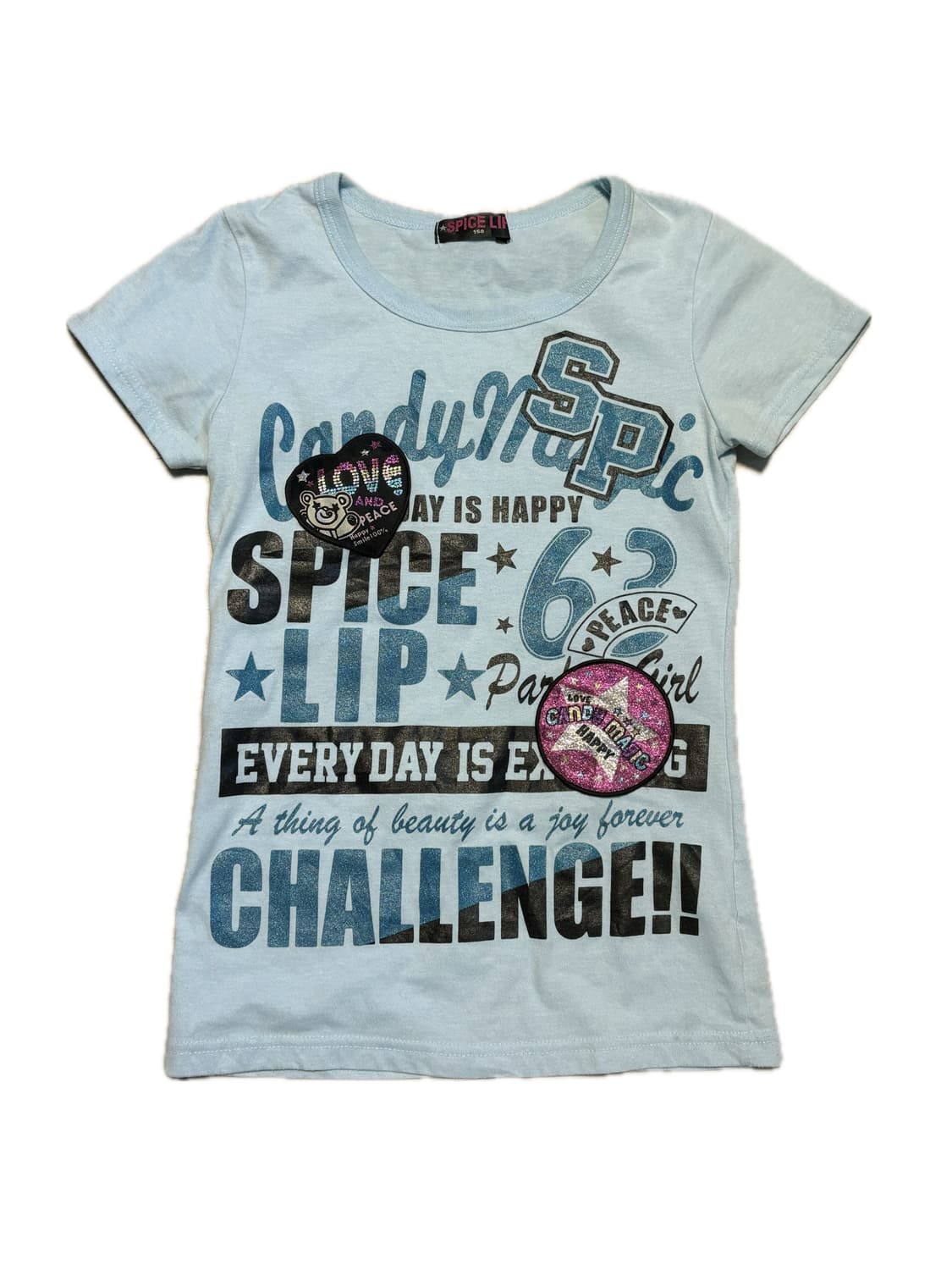 spice lip 일브 딱붙반팔티 대장템  헤이세이 팝갸루 반팔티셔츠 상품이미지1