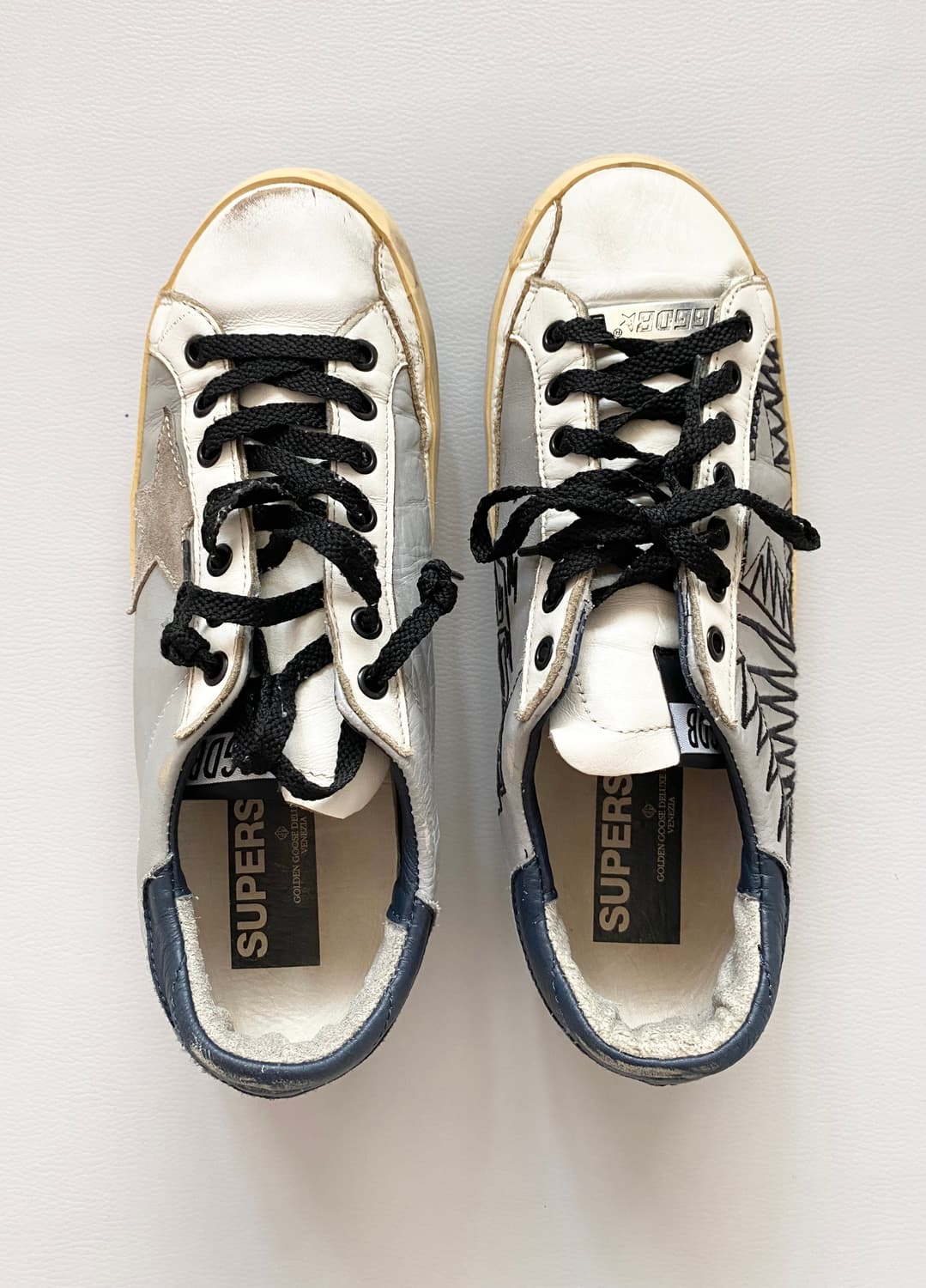 [정품] 골든구스 (한정판) 그래피티 실버 블랙탭 (41사이즈) 상품이미지1