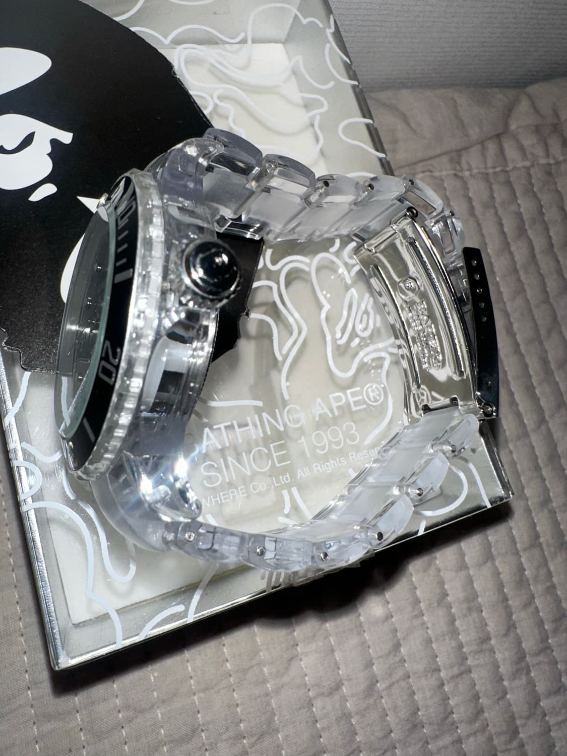 A bathing ape BAPEX clear 워치 상품이미지3