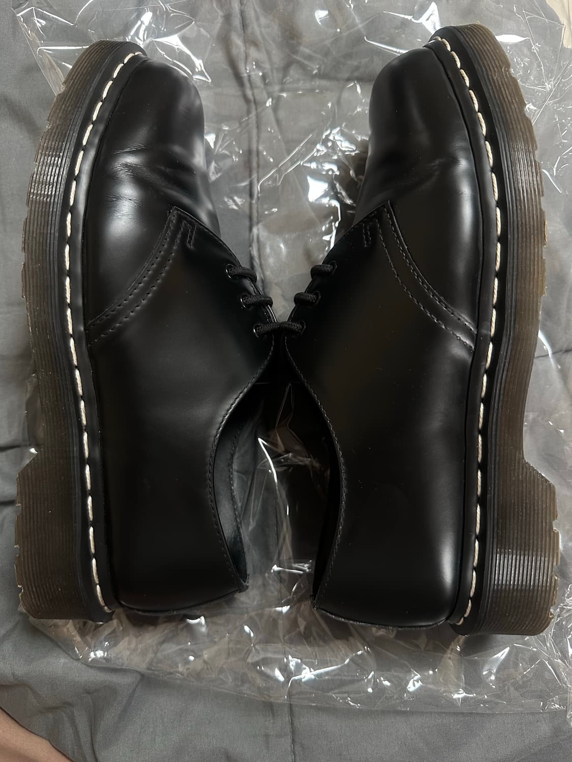 닥터마틴 1461 스무스 블랙 ws 화이트스티치 uk7 상품이미지3