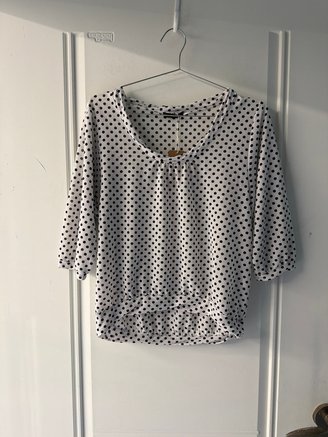 일본빈티지 도트 레이어드 블라우스 상품이미지6