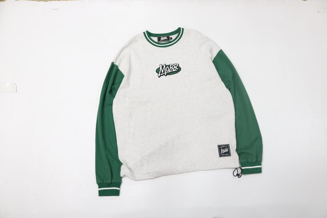 MOBB 몹 스트릿 로고 나염 스트링 그린 배색 맨투맨 (L) 상품이미지2