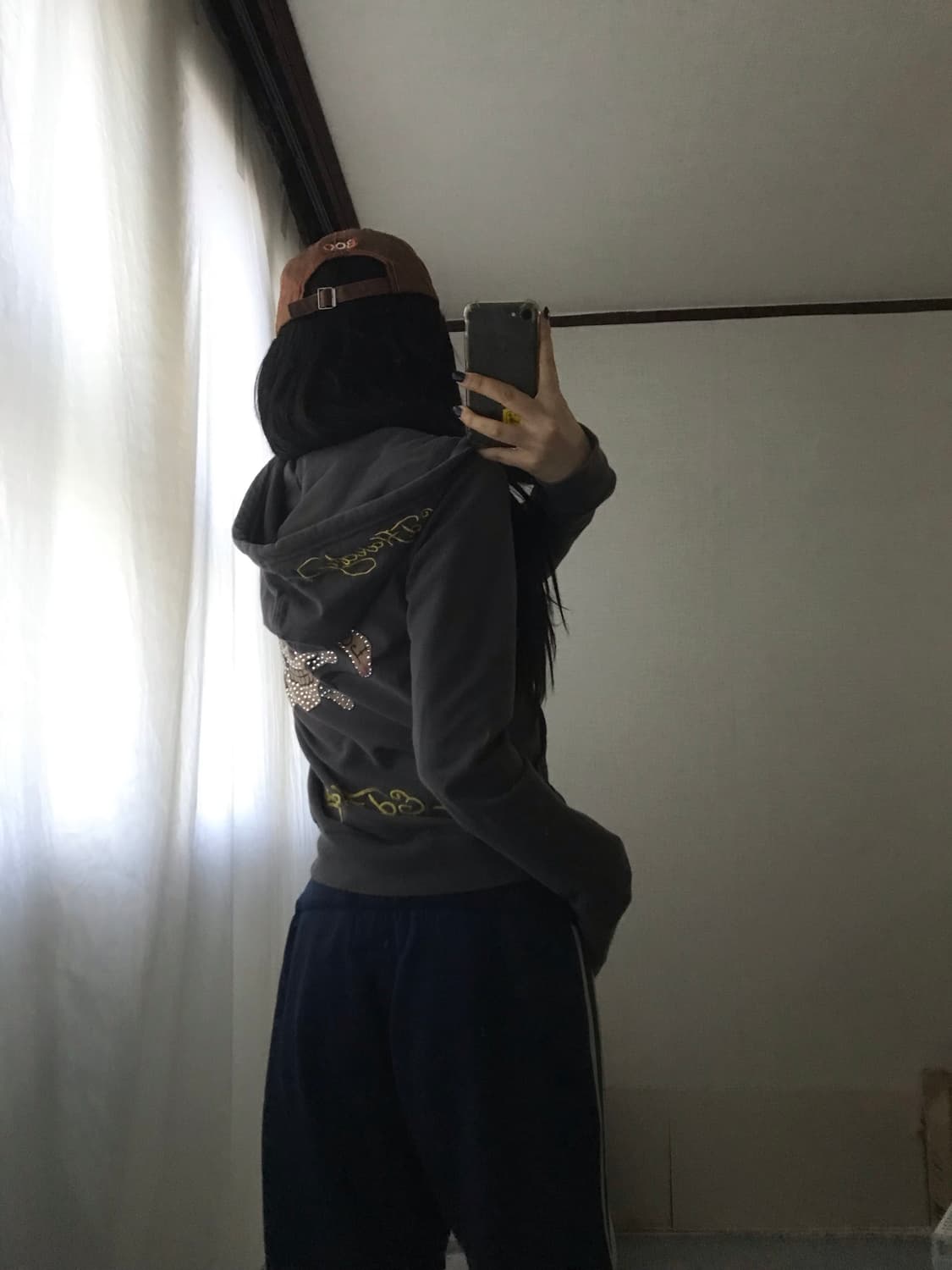 에드하디 그레이 스컬 큐빅 투웨이 후드집업 상품이미지5