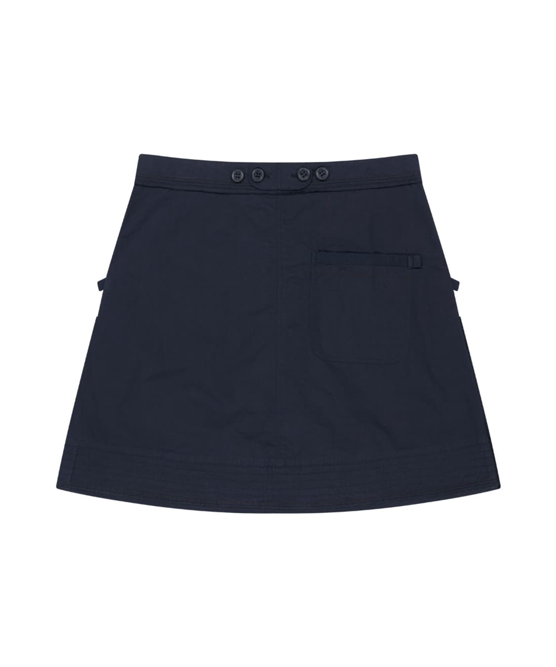 로우 엣지 코튼 스커트 네이비 0사이즈 상품이미지2