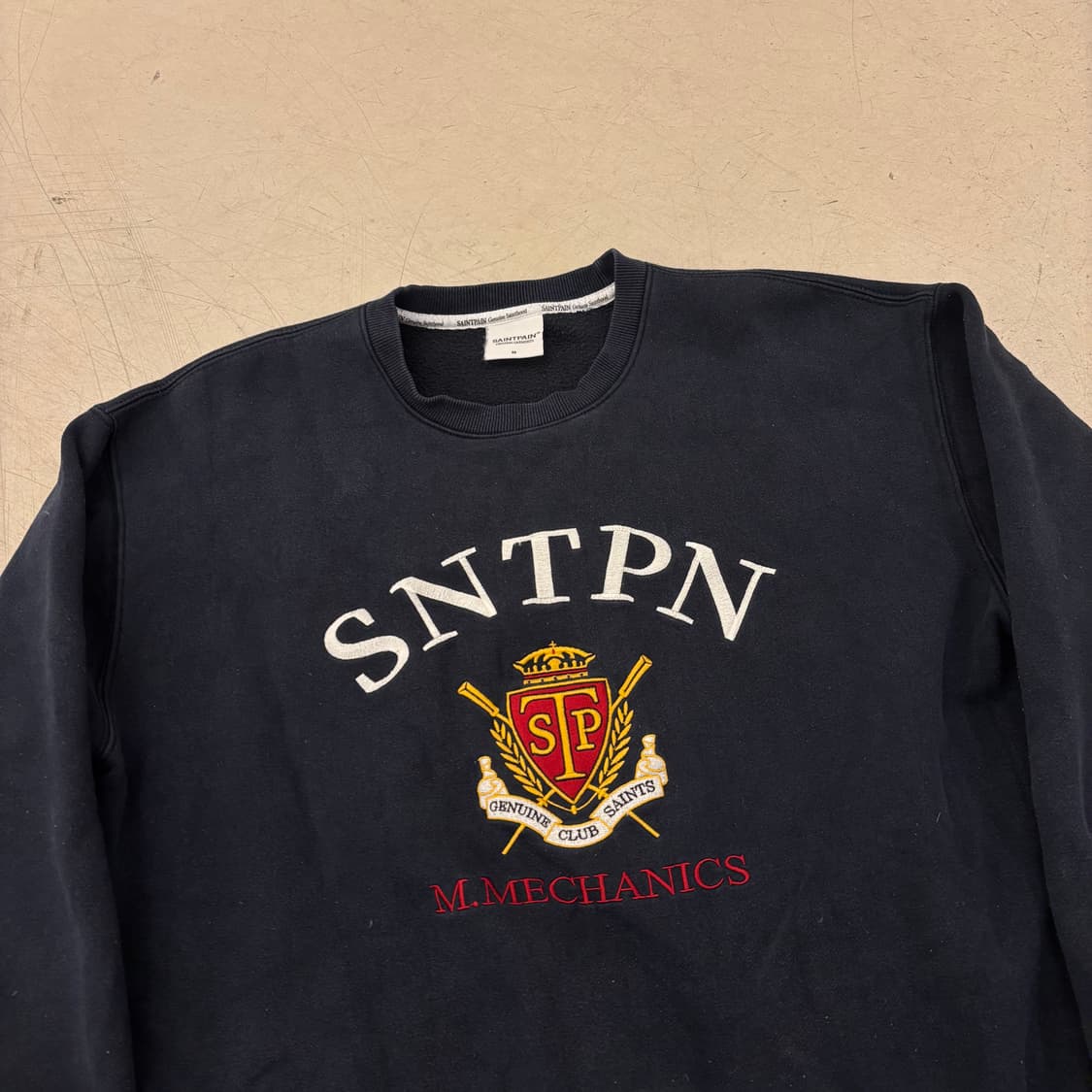 세인트페인 네이비 빅로고 맨투맨 상품이미지2