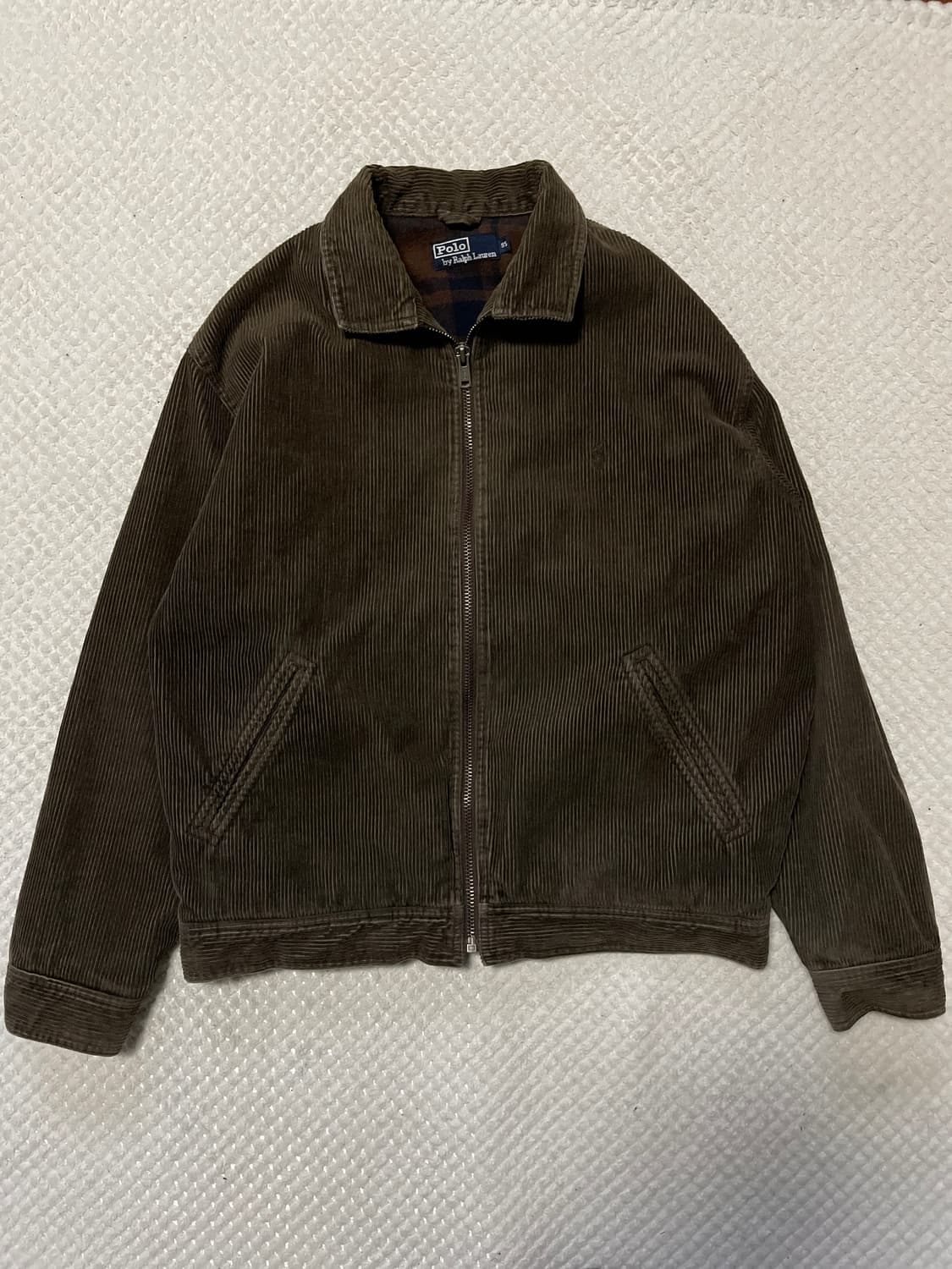 폴로 랄프로렌 90s 포니로고 코듀로이 자켓 브라운(클리닝O) 상품이미지1