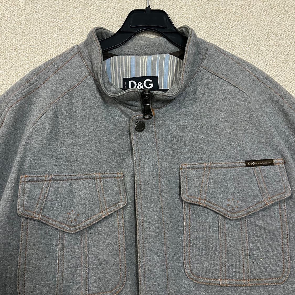 (40) 돌체앤가바나 그레이 포켓 봄버 자켓 상품이미지3