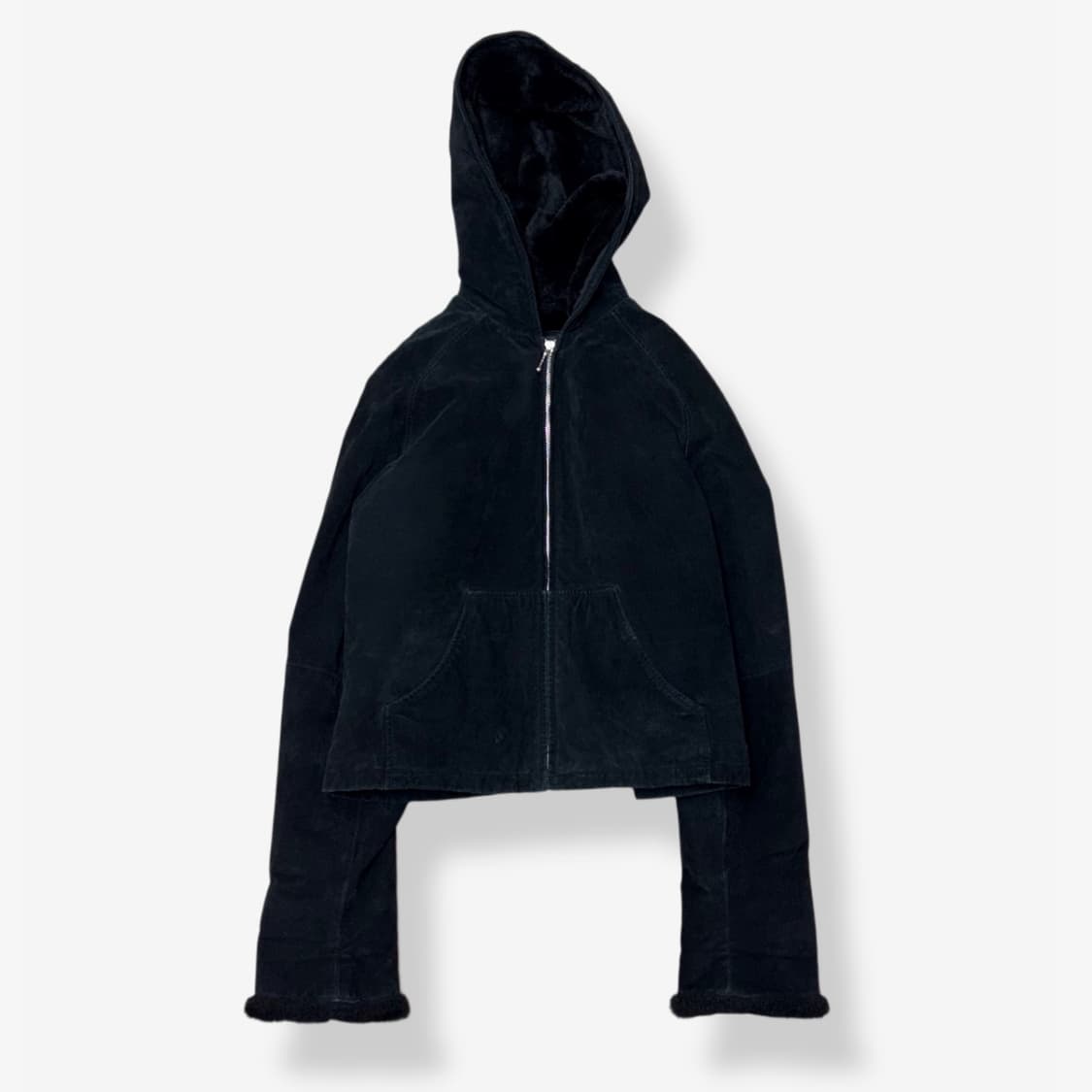 [XL] Fur Hoodie Leather Suede Jacket 상품이미지1