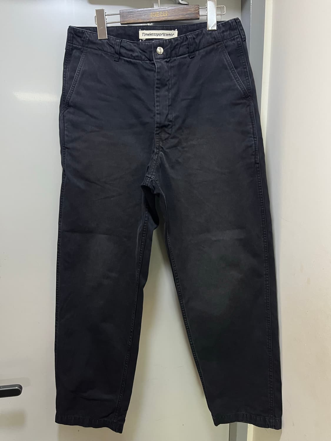 [1] 타임리스 스포츠웨어 가먼트다이 치노 올드블랙 상품이미지3