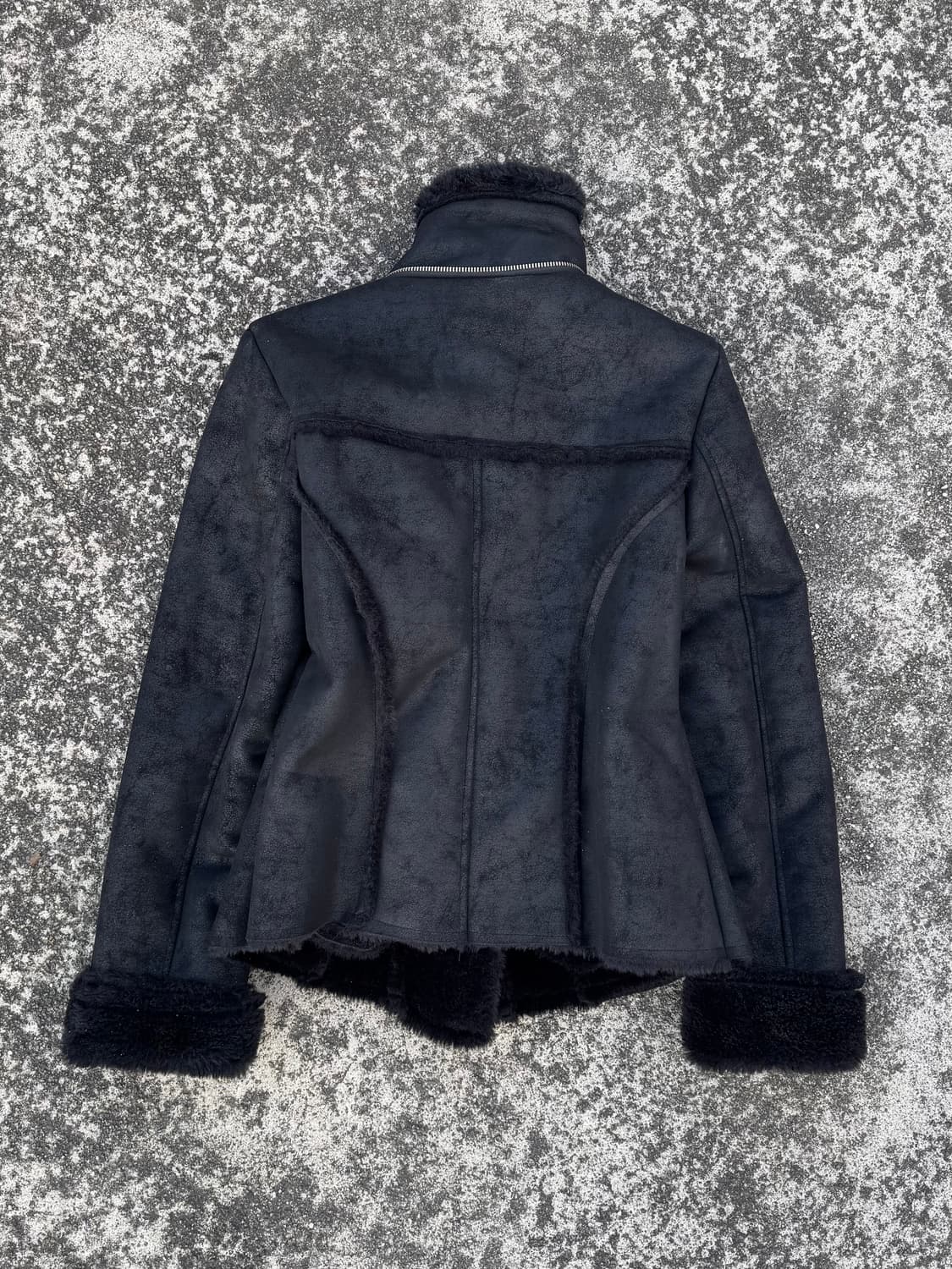 Asymmetrical Shearling Jacket 상품이미지4