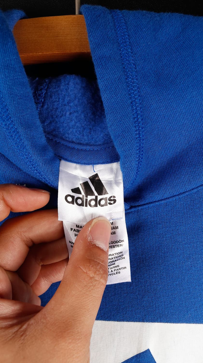 아디다스 삼선 블루 후드티 상품이미지3