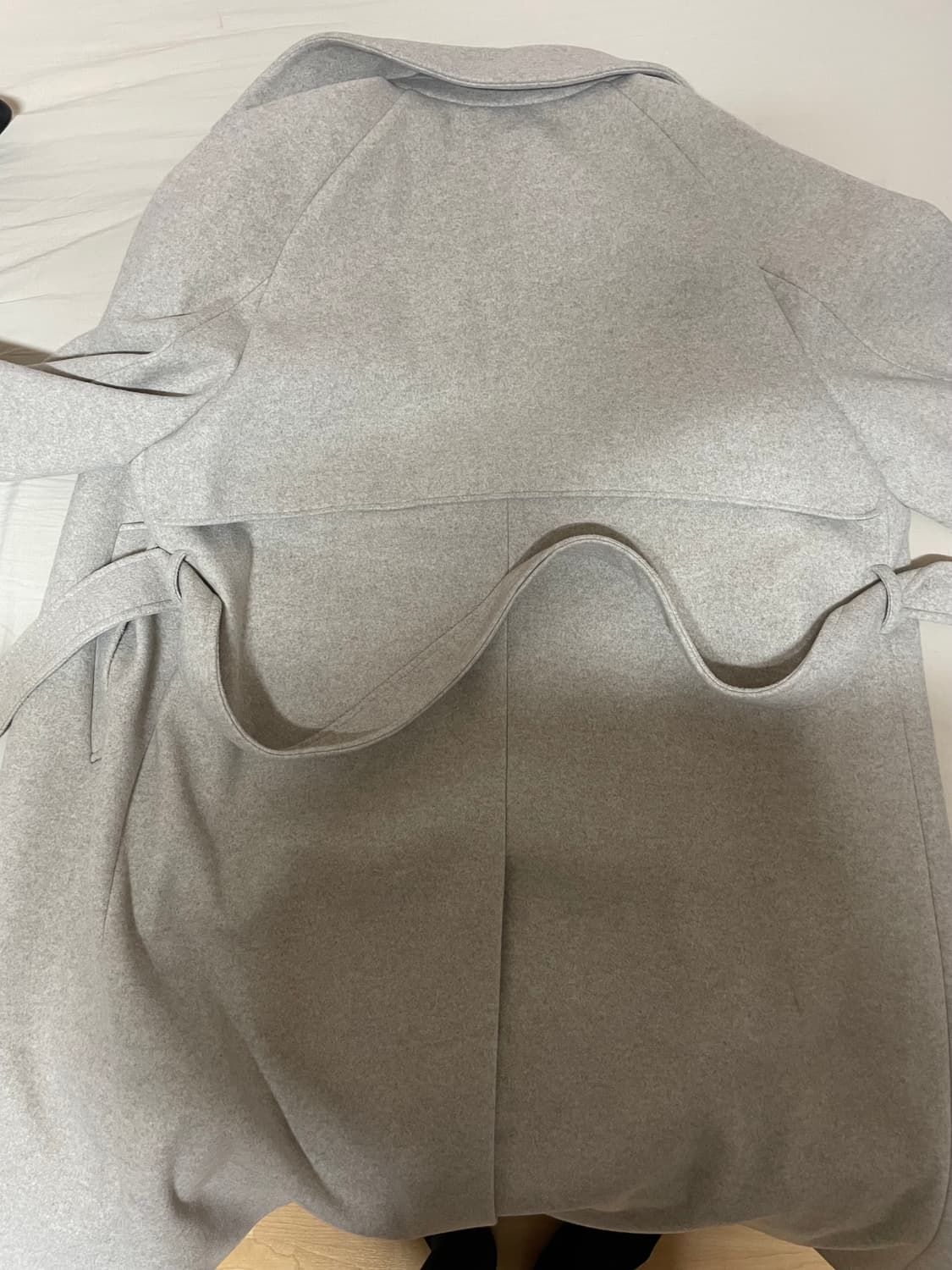 스파오 모직 울 롱코트 베이지 상품이미지4
