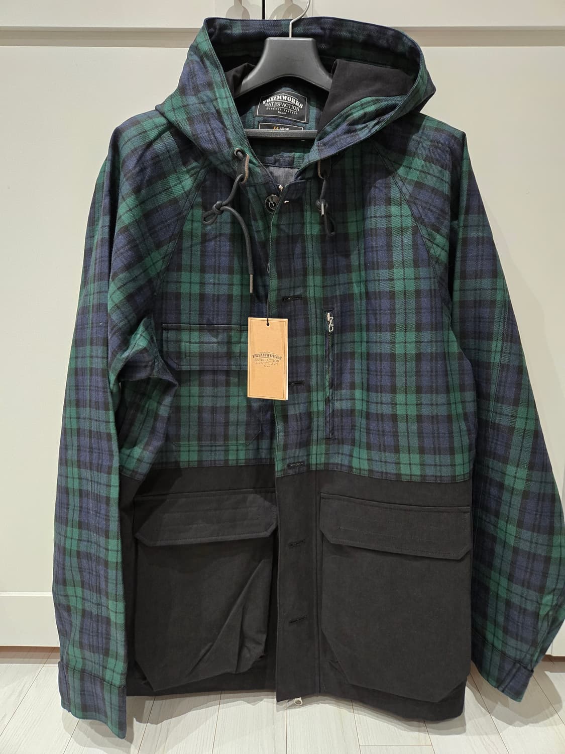 프리즘웍스 타탄체크 후드쟈켓 새제품 상품이미지3