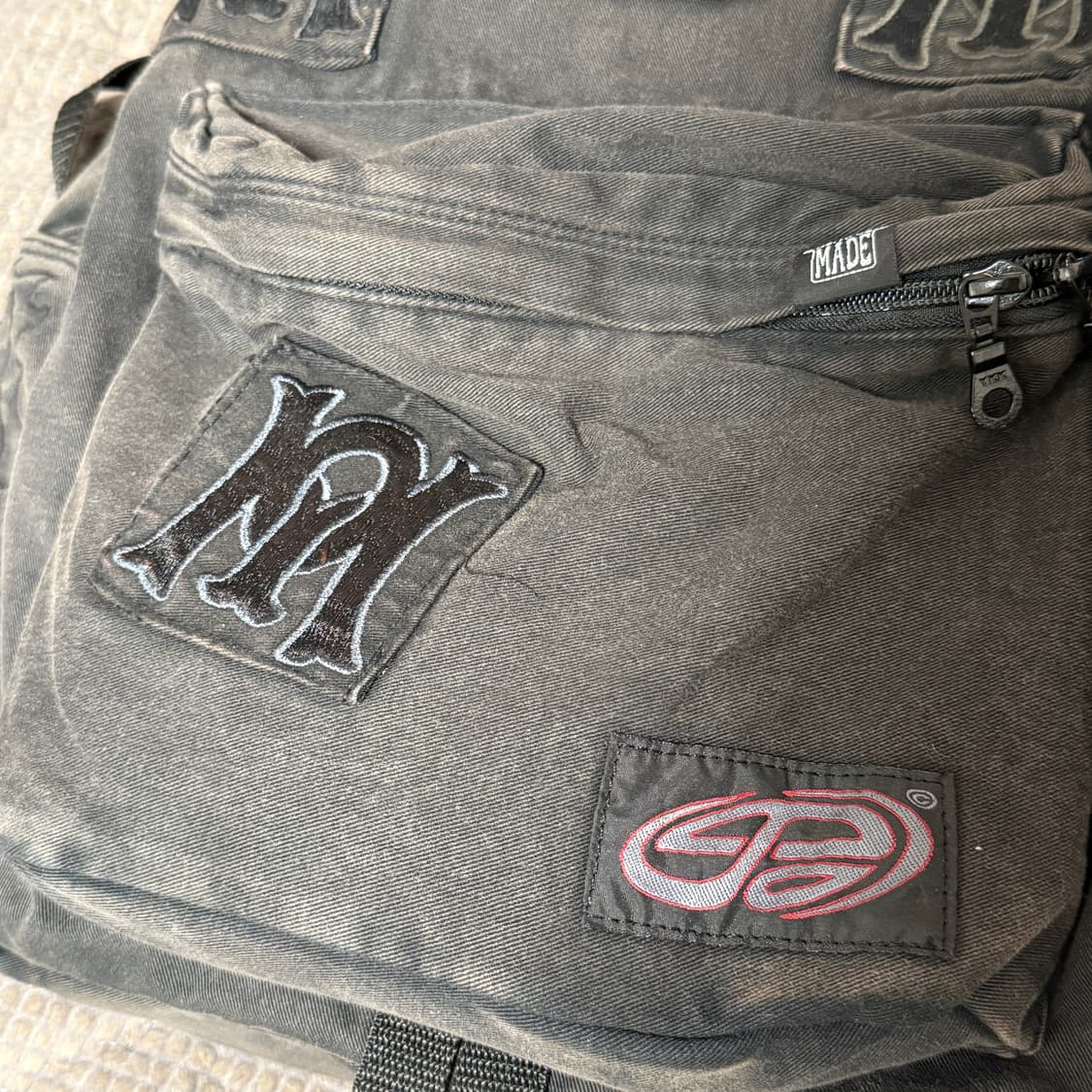 (극미중고)MPQ 워시드 패치 백팩 상품이미지3